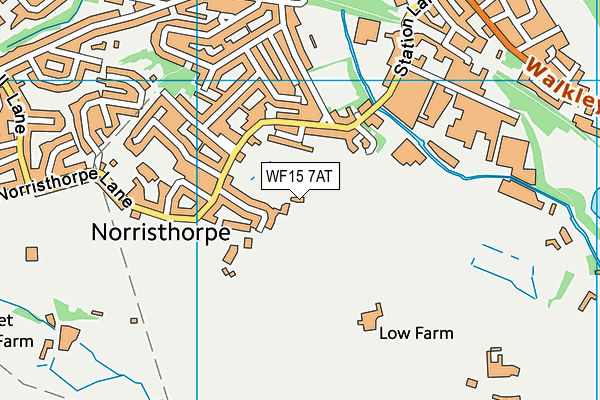 WF15 7AT map - OS VectorMap District (Ordnance Survey) WF15 7AT map - OS VectorMap District (Ordnance Survey)