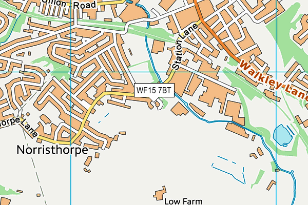 WF15 7BT map - OS VectorMap District (Ordnance Survey) WF15 7BT map - OS VectorMap District (Ordnance Survey)