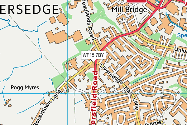 WF15 7BY map - OS VectorMap District (Ordnance Survey) WF15 7BY map - OS VectorMap District (Ordnance Survey)