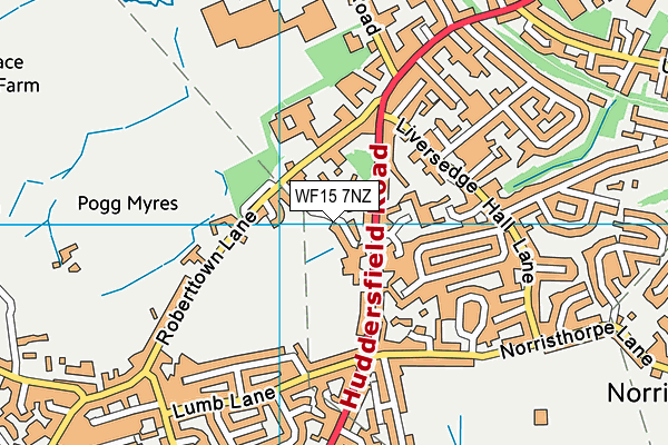WF15 7NZ map - OS VectorMap District (Ordnance Survey) WF15 7NZ map - OS VectorMap District (Ordnance Survey)