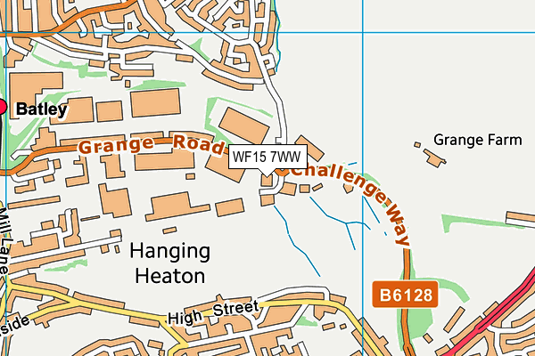 WF15 7WW map - OS VectorMap District (Ordnance Survey) WF15 7WW map - OS VectorMap District (Ordnance Survey)