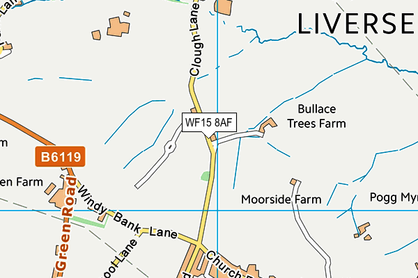 WF15 8AF map - OS VectorMap District (Ordnance Survey) WF15 8AF map - OS VectorMap District (Ordnance Survey)