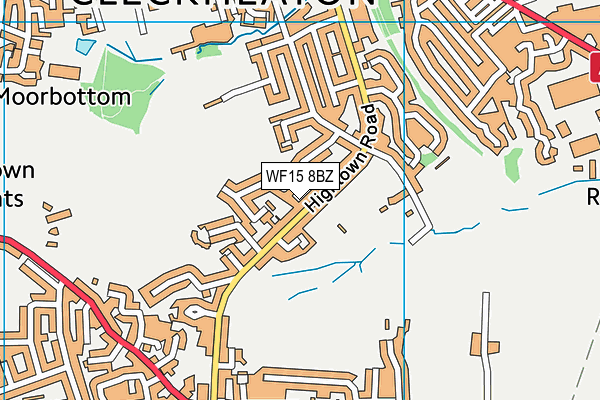 WF15 8BZ map - OS VectorMap District (Ordnance Survey) WF15 8BZ map - OS VectorMap District (Ordnance Survey)
