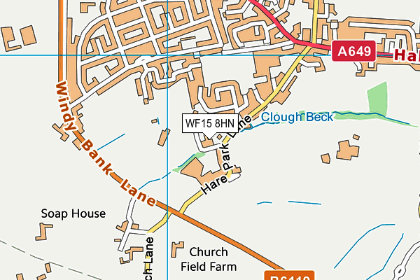 WF15 8HN map - OS VectorMap District (Ordnance Survey) WF15 8HN map - OS VectorMap District (Ordnance Survey)