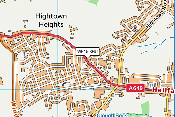 WF15 8HU map - OS VectorMap District (Ordnance Survey) WF15 8HU map - OS VectorMap District (Ordnance Survey)