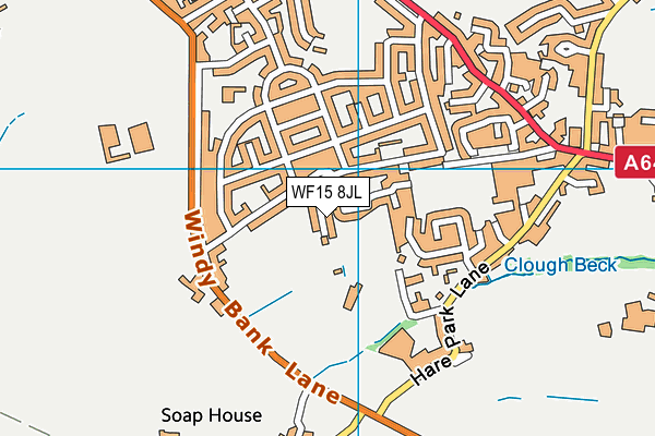 WF15 8JL map - OS VectorMap District (Ordnance Survey) WF15 8JL map - OS VectorMap District (Ordnance Survey)