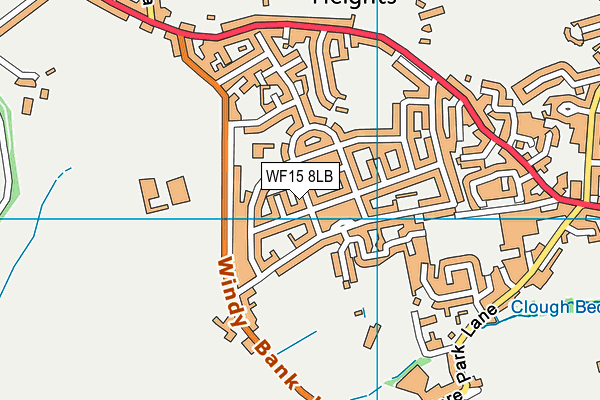 WF15 8LB map - OS VectorMap District (Ordnance Survey) WF15 8LB map - OS VectorMap District (Ordnance Survey)