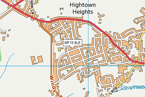 WF15 8LE map - OS VectorMap District (Ordnance Survey) WF15 8LE map - OS VectorMap District (Ordnance Survey)