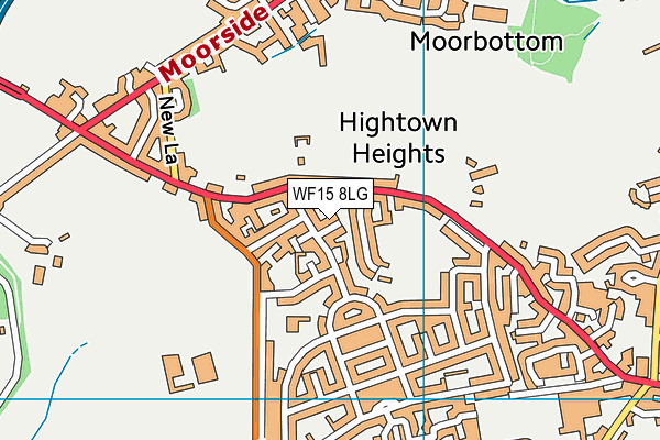 WF15 8LG map - OS VectorMap District (Ordnance Survey) WF15 8LG map - OS VectorMap District (Ordnance Survey)