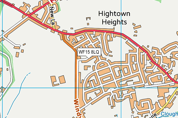 WF15 8LQ map - OS VectorMap District (Ordnance Survey) WF15 8LQ map - OS VectorMap District (Ordnance Survey)