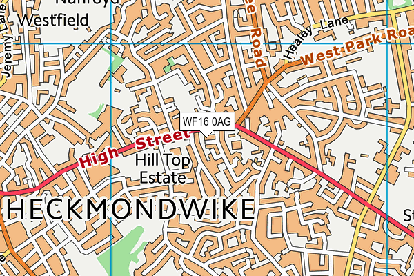 WF16 0AG map - OS VectorMap District (Ordnance Survey) WF16 0AG map - OS VectorMap District (Ordnance Survey)