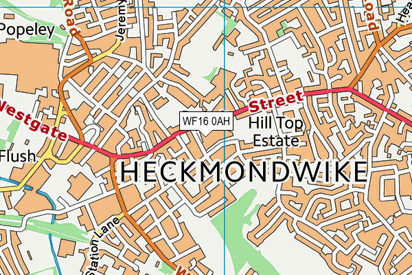 WF16 0AH map - OS VectorMap District (Ordnance Survey) WF16 0AH map - OS VectorMap District (Ordnance Survey)