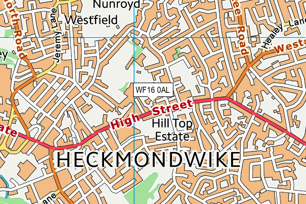 WF16 0AL map - OS VectorMap District (Ordnance Survey) WF16 0AL map - OS VectorMap District (Ordnance Survey)