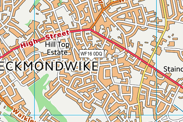 WF16 0DQ map - OS VectorMap District (Ordnance Survey) WF16 0DQ map - OS VectorMap District (Ordnance Survey)