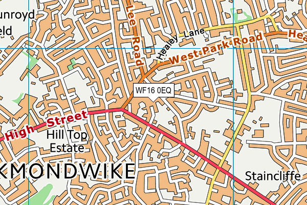 WF16 0EQ map - OS VectorMap District (Ordnance Survey) WF16 0EQ map - OS VectorMap District (Ordnance Survey)