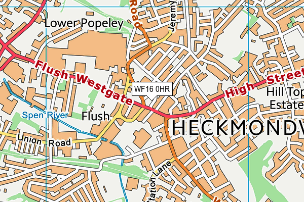WF16 0HR map - OS VectorMap District (Ordnance Survey) WF16 0HR map - OS VectorMap District (Ordnance Survey)