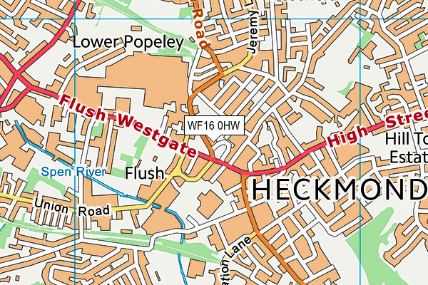 WF16 0HW map - OS VectorMap District (Ordnance Survey) WF16 0HW map - OS VectorMap District (Ordnance Survey)