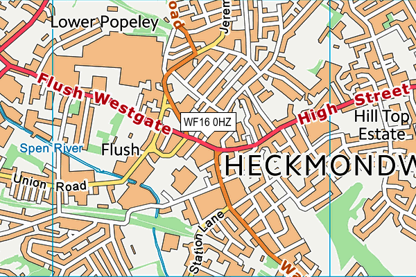 WF16 0HZ map - OS VectorMap District (Ordnance Survey) WF16 0HZ map - OS VectorMap District (Ordnance Survey)