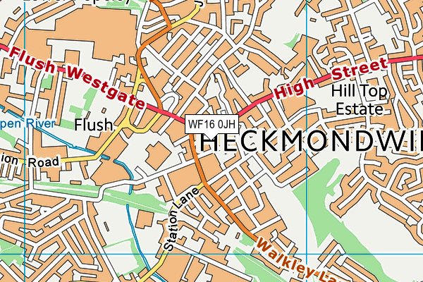 WF16 0JH map - OS VectorMap District (Ordnance Survey) WF16 0JH map - OS VectorMap District (Ordnance Survey)