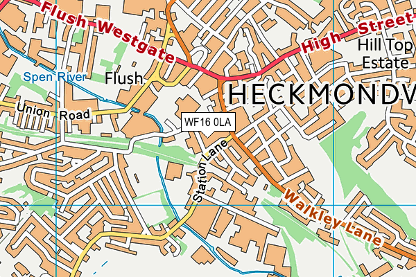 WF16 0LA map - OS VectorMap District (Ordnance Survey) WF16 0LA map - OS VectorMap District (Ordnance Survey)