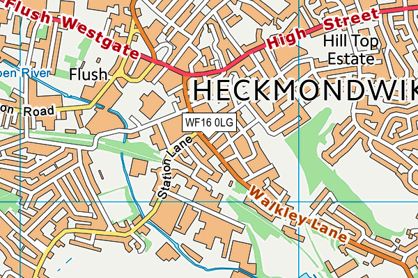 WF16 0LG map - OS VectorMap District (Ordnance Survey) WF16 0LG map - OS VectorMap District (Ordnance Survey)
