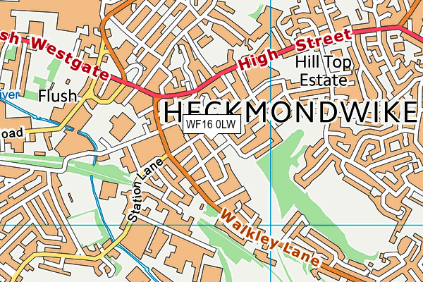 WF16 0LW map - OS VectorMap District (Ordnance Survey) WF16 0LW map - OS VectorMap District (Ordnance Survey)