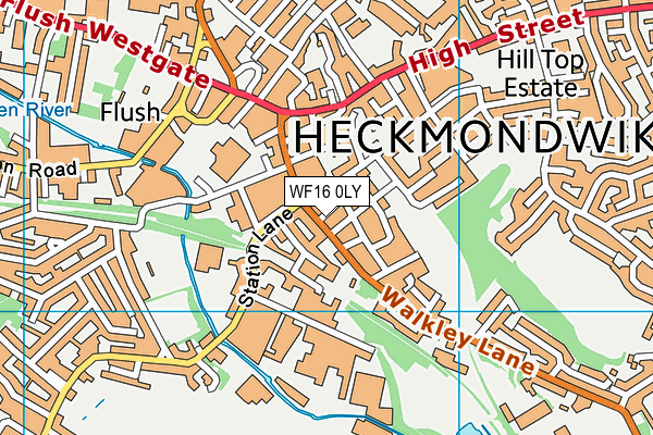 WF16 0LY map - OS VectorMap District (Ordnance Survey) WF16 0LY map - OS VectorMap District (Ordnance Survey)