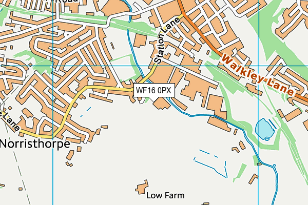 WF16 0PX map - OS VectorMap District (Ordnance Survey) WF16 0PX map - OS VectorMap District (Ordnance Survey)