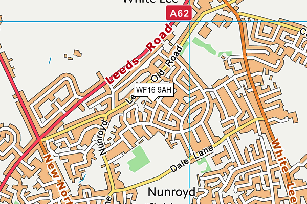 WF16 9AH map - OS VectorMap District (Ordnance Survey) WF16 9AH map - OS VectorMap District (Ordnance Survey)