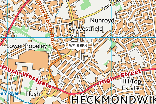 WF16 9BN map - OS VectorMap District (Ordnance Survey) WF16 9BN map - OS VectorMap District (Ordnance Survey)