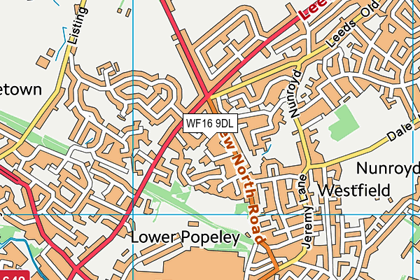 WF16 9DL map - OS VectorMap District (Ordnance Survey) WF16 9DL map - OS VectorMap District (Ordnance Survey)
