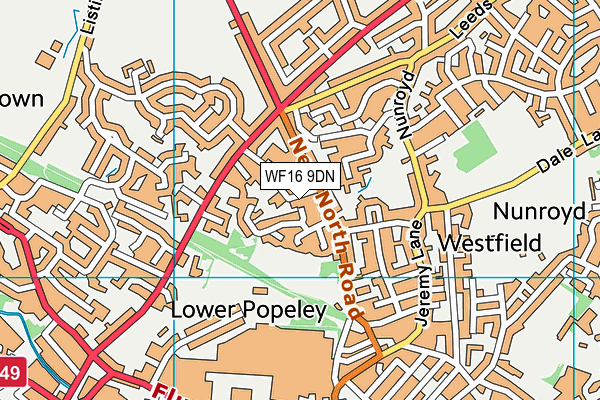 WF16 9DN map - OS VectorMap District (Ordnance Survey) WF16 9DN map - OS VectorMap District (Ordnance Survey)