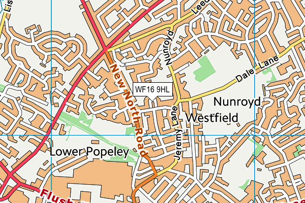 WF16 9HL map - OS VectorMap District (Ordnance Survey) WF16 9HL map - OS VectorMap District (Ordnance Survey)