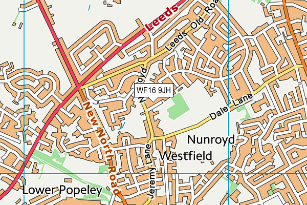 WF16 9JH map - OS VectorMap District (Ordnance Survey) WF16 9JH map - OS VectorMap District (Ordnance Survey)