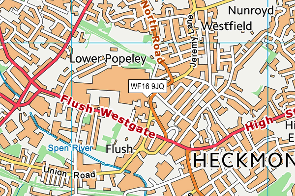 WF16 9JQ map - OS VectorMap District (Ordnance Survey) WF16 9JQ map - OS VectorMap District (Ordnance Survey)