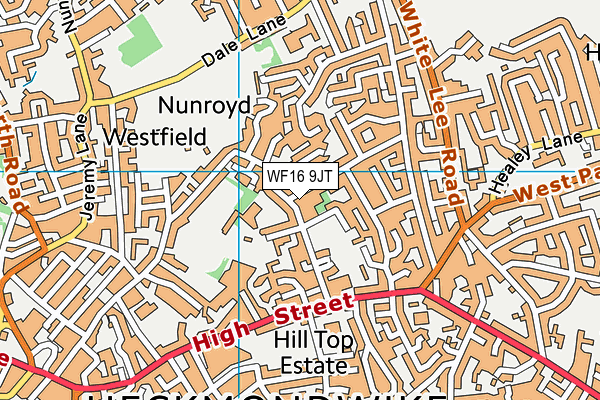 WF16 9JT map - OS VectorMap District (Ordnance Survey) WF16 9JT map - OS VectorMap District (Ordnance Survey)