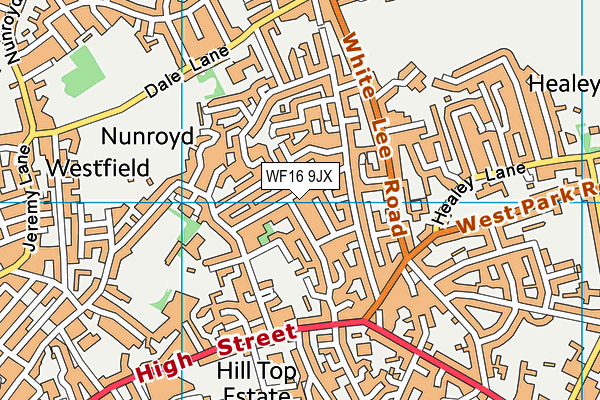 WF16 9JX map - OS VectorMap District (Ordnance Survey) WF16 9JX map - OS VectorMap District (Ordnance Survey)