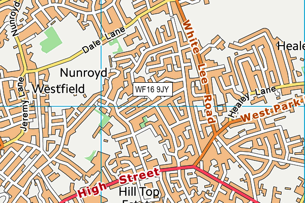 WF16 9JY map - OS VectorMap District (Ordnance Survey) WF16 9JY map - OS VectorMap District (Ordnance Survey)