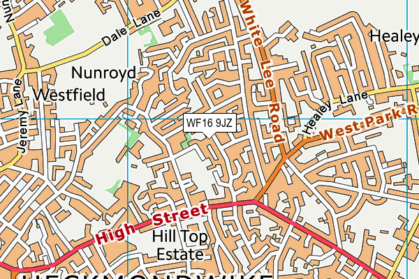 WF16 9JZ map - OS VectorMap District (Ordnance Survey) WF16 9JZ map - OS VectorMap District (Ordnance Survey)