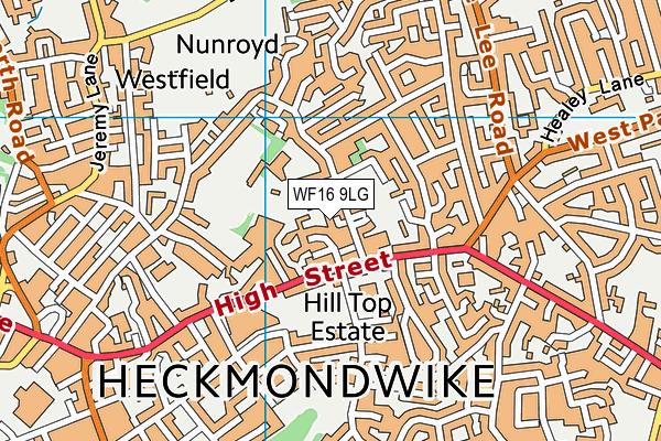 WF16 9LG map - OS VectorMap District (Ordnance Survey) WF16 9LG map - OS VectorMap District (Ordnance Survey)
