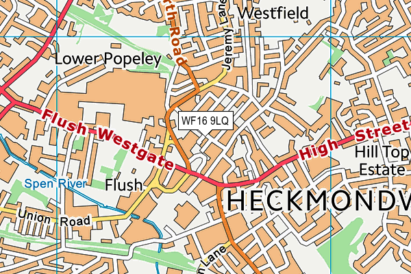 WF16 9LQ map - OS VectorMap District (Ordnance Survey) WF16 9LQ map - OS VectorMap District (Ordnance Survey)