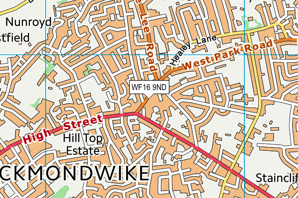 WF16 9ND map - OS VectorMap District (Ordnance Survey) WF16 9ND map - OS VectorMap District (Ordnance Survey)