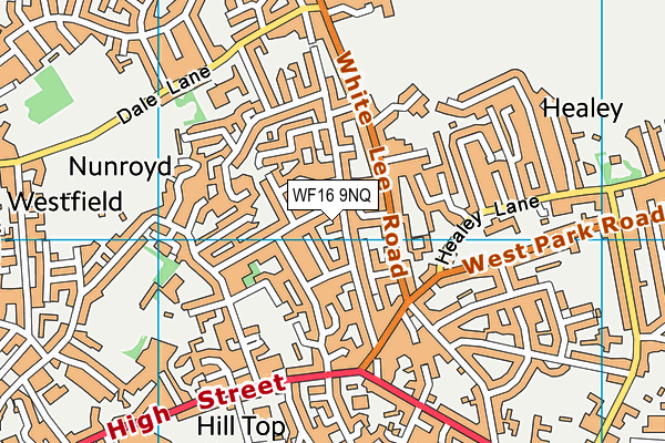 WF16 9NQ map - OS VectorMap District (Ordnance Survey) WF16 9NQ map - OS VectorMap District (Ordnance Survey)