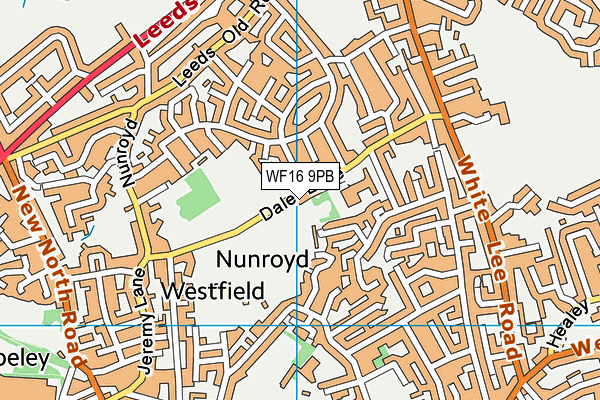 WF16 9PB map - OS VectorMap District (Ordnance Survey) WF16 9PB map - OS VectorMap District (Ordnance Survey)
