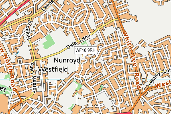 WF16 9RH map - OS VectorMap District (Ordnance Survey) WF16 9RH map - OS VectorMap District (Ordnance Survey)