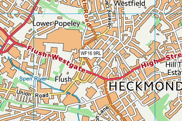 WF16 9RL map - OS VectorMap District (Ordnance Survey) WF16 9RL map - OS VectorMap District (Ordnance Survey)
