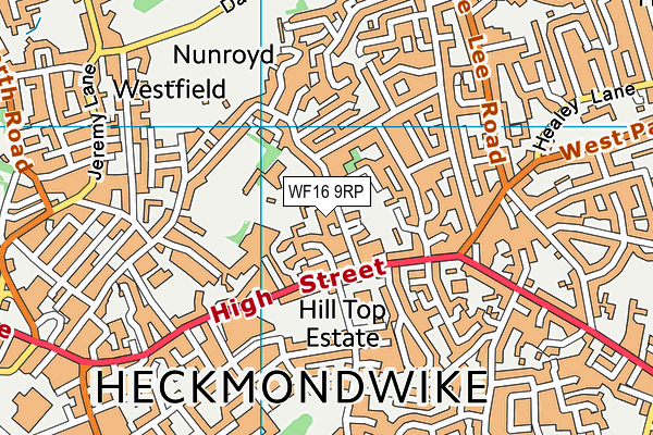 WF16 9RP map - OS VectorMap District (Ordnance Survey) WF16 9RP map - OS VectorMap District (Ordnance Survey)