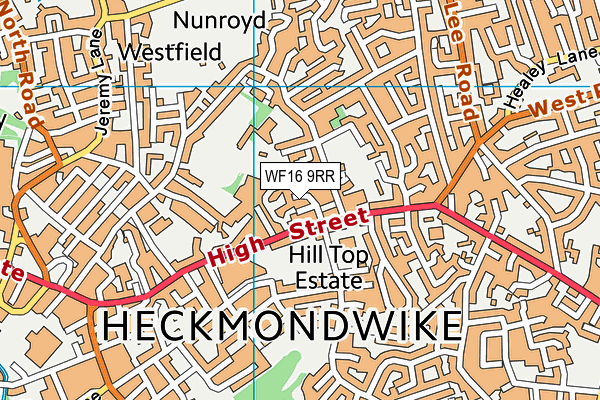 WF16 9RR map - OS VectorMap District (Ordnance Survey) WF16 9RR map - OS VectorMap District (Ordnance Survey)