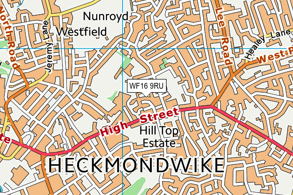WF16 9RU map - OS VectorMap District (Ordnance Survey) WF16 9RU map - OS VectorMap District (Ordnance Survey)