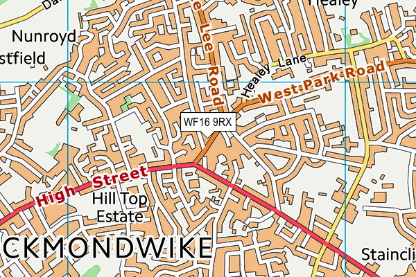 WF16 9RX map - OS VectorMap District (Ordnance Survey) WF16 9RX map - OS VectorMap District (Ordnance Survey)